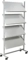 helit H6813499 - Prospektregal „the rolling show“ 12 x DIN A4, silber