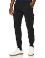JACK & JONES Hose Cargo Jogger Pants Paul Flake AKM 542 Twill Gummibund, Schwarz ,36W / 34L