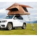 VEVOR Dachzelt mit Hartschale Autozelt für 2–3 Personen, zusammenklappbares Hartschalen-Dachzelt mit Teleskopleiter (150 kg belastbar) Matratze,... - Schwarz