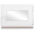 Neruli Kellerfenster Kunststoff Weiß Dreh-Kipp 95x60 cm BxH DIN Rechts 2 -Fach Glas Dichtung Grau
