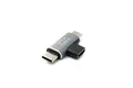 USB 3.1 Y Adapter Typ C Buchse zu 2x Stecker Winkel Kabel in Grau