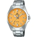 CASIO EDIFICE Quarzuhr EFV-100D-9AVUEF, Armbanduhr, Herrenuhr, Edelstahlarmband, Datum, Neo-Display, analog silberfarben