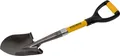 Roughneck Micro Schaufel (690 mm, zum Graben / Schaufeln auf engstem Raum, Klinge aus Karbonstahl, weicher Griff, Schaufel mit Trittkante, für Baustelle / Camping / Garten) 484170