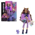 Monster High Clawdeen Wolf-Modepuppe mit Hund Crescent und Accessoires