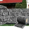 Sichtschutz Rolle 35m blickdicht PVC Zaunfolie Sichtschutzfolie Windschutz für Doppelstabmatten Zaun Sichtschutzrolle - Stein-Anthrazit