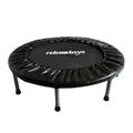 Relaxdays Indoor Trampolin, Ø 95 cm, faltbares Minitrampolin bis 100 kg, Sport & Gymnastik, Fitnesstrampolin, schwarz
