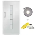 vidaXL Haustür Aluminium und PVC Weiß 100x210 cm