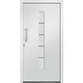 vidaXL Haustür Aluminium und PVC Weiß 100x210 cm 3056810
