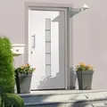 vidaXL Haustür Aluminium und PVC Weiß 100x210 cm