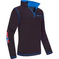 Nebulus Herren Pullover Kurio, Warmer Fleecepullover, Pulli aus Fleece mit Half Zip Reißverschluss (DE/NL/SE/PL, Alphanumerisch, XXL, Regular, Regular, schwarz-Kobalt)
