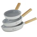 3-tlg Keramik Beschichtung Pfanne Induktion Set 20/24/28cm Pfannenset Antihaft