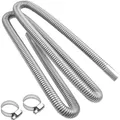 Abgasschlauch 200 cm Edelstahl für Stromerzeuger, Heizung, Auspuff, Schalldäm...