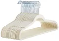 Amazon Basics Schmale und rutschfeste Kleiderbügel für Hemden/Anzug/Kostüm, Elfenbeinfarbe, 30er-Pack