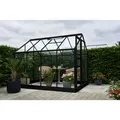 HALLS Gewächshaus "Popular", 5,0 m², schwarz, 3 mm Sicherheitsglas