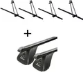4x Fahrradträger ORION + Dachträger VDP Stahl kompatibel mit für Alfa Romeo 147 3 Türer 2000-2010