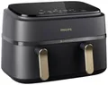 Ölfreie Fritteuse - PHILIPS - NA352/04 - 9 l - Doppelkorb - Touchscreen + Zubehör - Schwarz