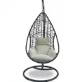 greemotion Hängesessel Indoor & Outdoor Kuba Hängeschaukel mit Gestell schwarz