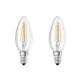 Osram 2er Pack LED Base Classic B 40 4W=40W 470lm E14 Klar Warmweiß 2700K Kerze