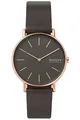 Skagen Damenuhr Signatur, Zweizeiger Uhrwerk, 38mm Rose Gold Edelstahlgehäuse mit einem Eco Lederarmband, SKW2794