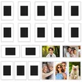 Kurtzy 20er Pack Mini Polaroid Bilderrahmen magnetisch - 20x Fotomagnete selbst gestalten - Magnet Bilderrahmen für Passfoto 7 x 4,5 cm - Kühlschrankmagnete für Kleine Fotos
