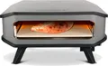 cozze - 90346 17" Gas Pizza Ofen | Pizzaofen mit Pizzastein | Gasgrill bis 400°Grad | mit 42,50 x42,50 cm Pizzastein | Geeignet für Terrasse, Balkon und Garten | 8kW, Black