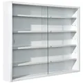 Mid.you Hängevitrine, Weiß, Holzwerkstoff, 4 Fächer, 80x60x9.5 cm, hängend, Wohnzimmer, Wohnwände, Vitrinenschränke