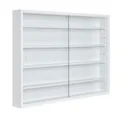 Inter Link - Sammlervitrine - Hängevitrine - Wandregal - Glasvitrine - Wandvitrine - Hängeregal - Schaukasten - MDF - Weiß (80x60x9.5 cm) Compilati