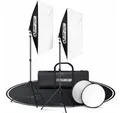 Lion Light Lion Light Softbox Set 2x 50x70 cm 2x E27 85W 5500K Licht Studio-Stativ-Blitz, (Profi Studiolicht inkl. Stative & Reflektoren energiesparend)