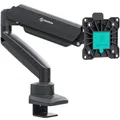 ONKRON Monitor Halterung für 13-32 Zoll Bildschirm bis 10 kg, Gasdruckfeder Bildschirmhalterung drehbar, Monitorhalterung VESA 75x75-100x100, Monitor Arm Stand schwenkbar, neigbar Schwarz G80-B