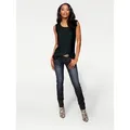 Shirttop HEINE, Damen, Gr. 42, schwarz, 95% Viskose, 5% Elasthan, Webware:100% Viskose, unifarben, Rundhals, ohne Ärmel, Tops