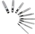 XPOtool Locheisen Set 3-12mm 9tlg Lochschneider Kohlenstoffstahl für Leder, Gummi, Weichplastik etc.