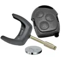 Auto Schlüssel Funk Fernbedienung 1x Gehäuse + 1x Rohling Tibbe FO21 + 1x CR2032 Batterie für Ford
