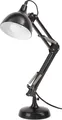 BRUBAKER Klassische Metall Schreibtischlampe Leselampe - mit höhenverstellbarem Gelenkarm - bis 53 cm Höhe - Schwarz
