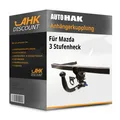 Für Mazda 3 Stufenheck 10.2013-06.2019 AUTO HAK Anhängerkupplung abnehmbar AHK