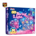 Klever Kits 3D-Fadenkunst-Set für Kinder 30 LED-Birnen Bastel