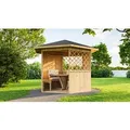 Weka Holz-Pavillon Mainau Natur unbehandelt 223 cm x 257 cm