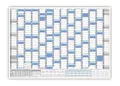 LYSCO Wandkalender XXL Wandkalender DIN B1 2026 / 2025 + 2026 blau, nass abwischbar, Jahresplaner Wandplaner Format 100 x 70cm gerollt, geeignet für NON Permanent Marker wasserlöslich