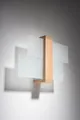 Wandleuchte E27 Glas Holz Modern innen Wandlampe Flur Wohnzimmer Hotel