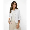 Jeansjacke BRAX "Style MIAMI", Damen, Gr. 42, weiß, 97% Baumwolle, 3% Elasthan, Jacken