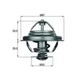 MAHLE Thermostat, Kühlmittel TX 27 80D für BMW 3/5/6/7/Z1 2.0-3.5 10.73-11.99