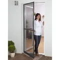 Culex Fliegengitter Alu Master Slim Plus anthrazit, für Türen, mit Rahmen, 120x240cm