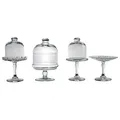 CreaTable 17884 Tortenplatte Mini Patisserie, klar (1 Set, 4-teilig)