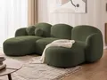 S-Style Möbel Wohnlandschaft Nuvola aus Bouclé mit abgerundetem Design und hohem Sitzkomfort, mit Wellenfederung