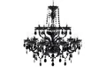 riess-ambiente Kronleuchter BLACK CRYSTAL XL 80cm schwarz, ohne Leuchtmittel, Hängelampe · Wohnzimmer · Acryl · Schlafzimmer · Barock Design