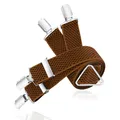 LINDENMANN Hosenträger Herren cognac marine X-Form elastisch und längenverstellbar Made in Germany, Größe/Size:120, Farbe/Color:braun