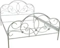 Metallbett - Doppelbett in weiß pulverbeschichtet 140 x 200 cm