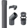 Inefa Fallrohr Set PVC 2m DN 50 Anthrazit Optimale Dachentwässerung