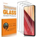 QsmQam 3 Stück Panzer Schutz Glas für Xiaomi Redmi Note 13 4G / Redmi Note 13 Pro (4G/5G) / Poco X6 / Poco X6 Pro, 9H Härte Schutzfolie, Ultra-Klar Displayschutzfolie, Anti-Kratzer