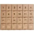 Adventskalender zum befüllen, Kraft-gold, 36,5 x 29 x 6 cmMIX