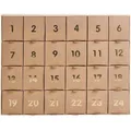 Adventskalender zum befüllen, Kraft-gold, 36,5 x 29 x 6 cm FSC MIX